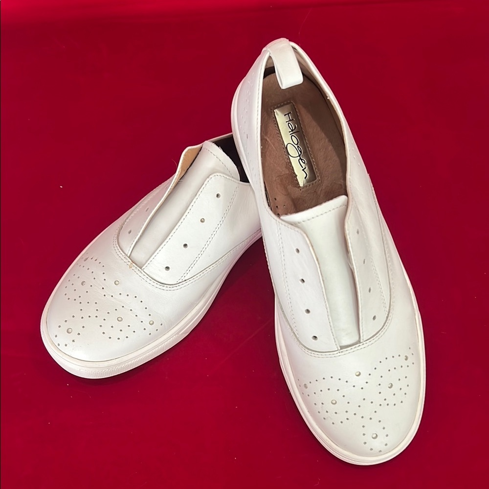 Halogen White Slip-On Sneakers